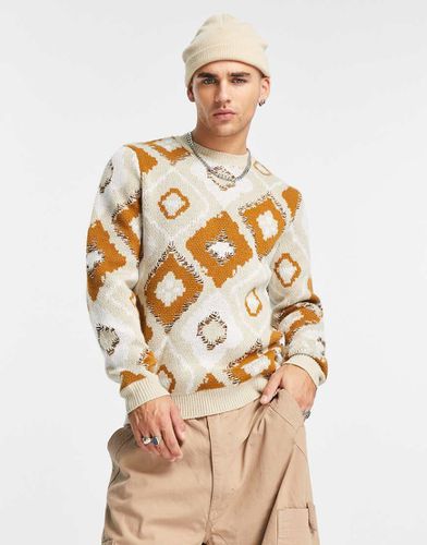 Maglione lavorato a mano testurizzato con motivo geometrico - ASOS DESIGN - Modalova