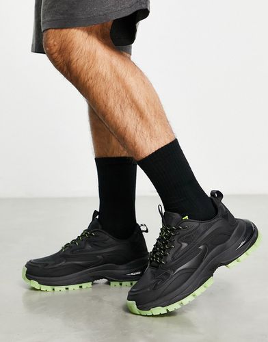 Sneakers tecniche nere con dettagli verdi - ASOS DESIGN - Modalova
