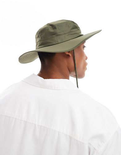 Safari - Cappello da pescatore in nylon kaki con tiranti a contrasto - ASOS DESIGN - Modalova