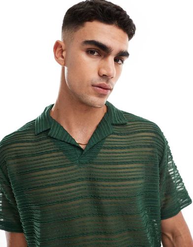 Polo comoda testurizzata trasparente - ASOS DESIGN - Modalova