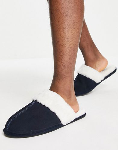 Pantofole in pregiato montone con interno color crema - ASOS DESIGN - Modalova