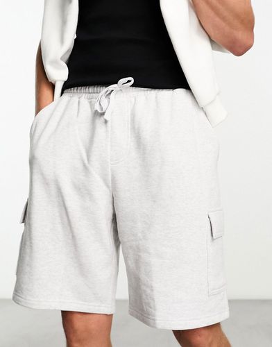 Pantaloncini oversize in jersey con tasca cargo mélange - ASOS DESIGN - Modalova