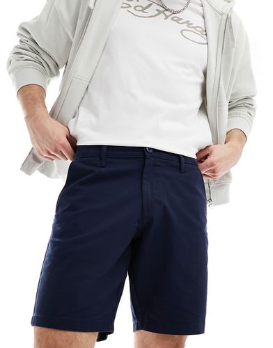 Pantaloncini chino taglio classico slim elasticizzati navy - ASOS DESIGN - Modalova
