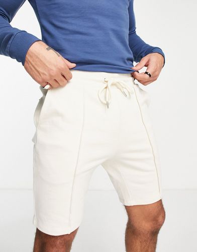 Pantaloncini skinny beige in jersey con pinces - ASOS DESIGN - Modalova