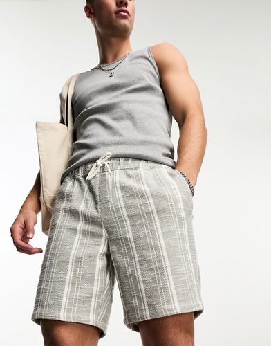 Pantaloncini testurizzati slim taglio medio a righe - ASOS DESIGN - Modalova
