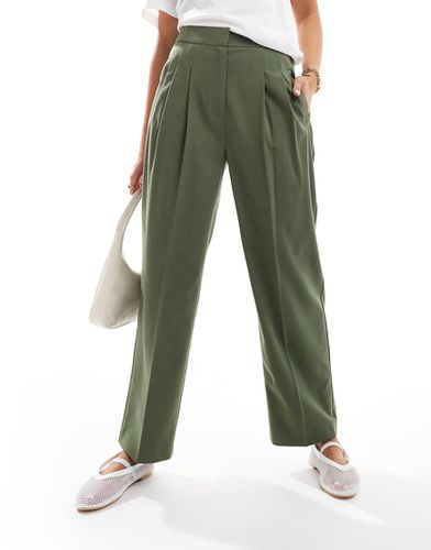 Pantaloni affusolati sartoriali kaki - ASOS DESIGN - Modalova