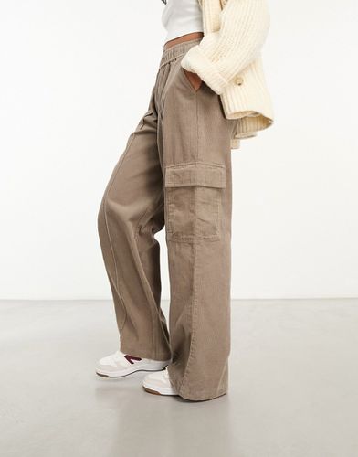 Pantaloni cargo in velluto a coste color biscotto - ASOS DESIGN - Modalova