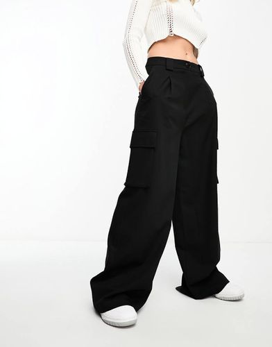 Pantaloni cargo sartoriali neri - ASOS DESIGN - Modalova