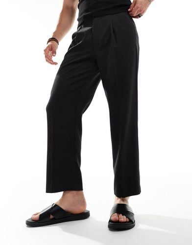 Pantaloni corti dritti eleganti neri - ASOS DESIGN - Modalova