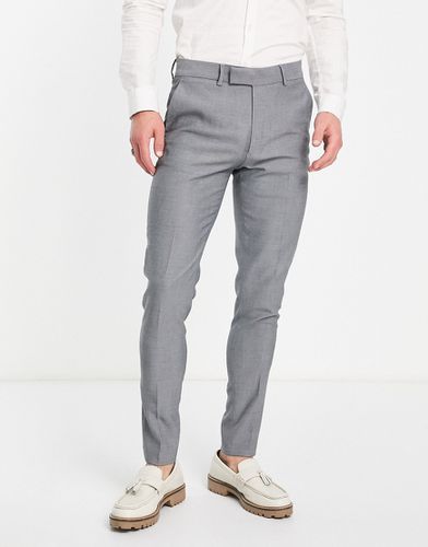 Pantaloni da abito Oxford eleganti skinny antracite - ASOS DESIGN - Modalova