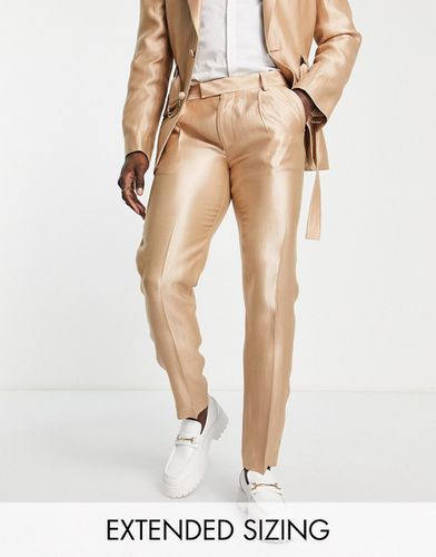 Pantaloni da abito affusolati oversize metallico - ASOS DESIGN - Modalova