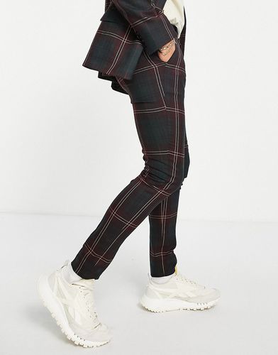 Pantaloni da abito super skinny color acceso a quadri scozzesi - ASOS DESIGN - Modalova