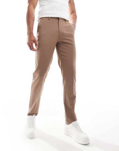 Pantaloni da abito slim color pietra scuro - ASOS DESIGN - Modalova