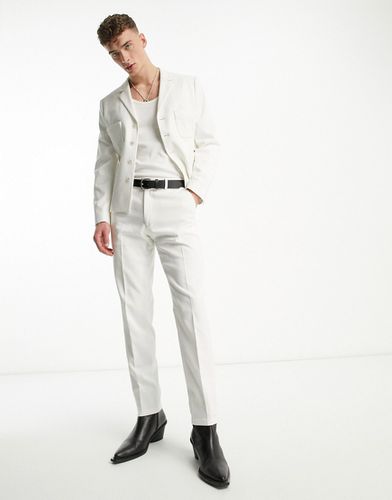Pantaloni da abito slim bianchi - ASOS DESIGN - Modalova