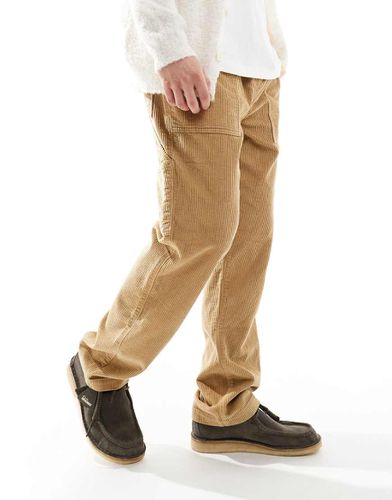 Pantaloni dritti in velluto a coste beige - ASOS DESIGN - Modalova