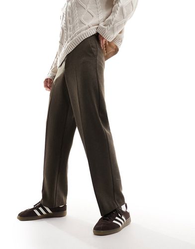 Pantaloni eleganti a fondo ampio in misto lana - ASOS DESIGN - Modalova
