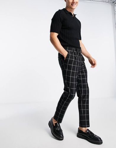 Pantaloni eleganti affusolati a quadri larghi grigi - ASOS DESIGN - Modalova