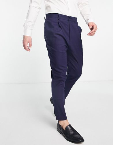 Pantaloni eleganti affusolati in misto lino - ASOS DESIGN - Modalova