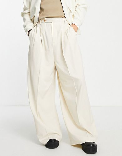 Pantaloni eleganti extra ampi a quadri tono su tono - ASOS DESIGN - Modalova