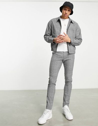 Pantaloni eleganti skinny neri e bianchi a quadretti in coordinato - ASOS DESIGN - Modalova