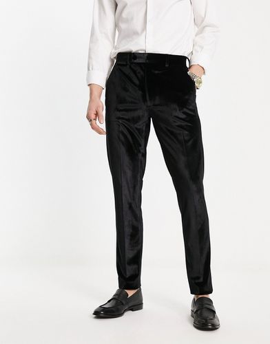 Pantaloni eleganti skinny neri in velluto - ASOS DESIGN - Modalova