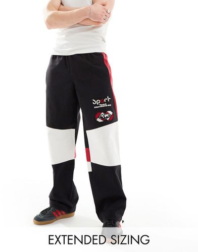 Pantaloni joggers stile motocross a fondo ampio neri in coordinato - ASOS DESIGN - Modalova