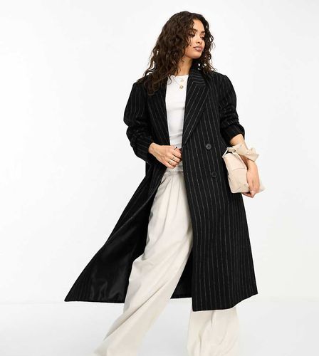 ASOS DESIGN Petite - Cappotto dad fit oversize gessato - ASOS Petite - Modalova