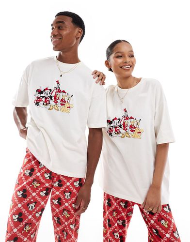 Pigiama con stampe natalizie "Mickey and Friends" - ASOS DESIGN - Modalova