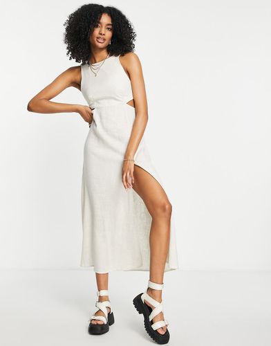 Prendisole midi con cut-out e spacchi, colore pietra - ASOS DESIGN - Modalova