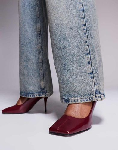 Presley - Scarpe décolleté squadrate bordeaux - ASOS DESIGN - Modalova