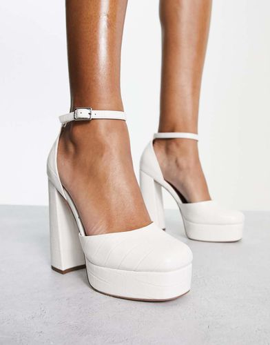 Priority - Scarpe con tacco alto e plateau effetto coccodrillo - ASOS DESIGN - Modalova