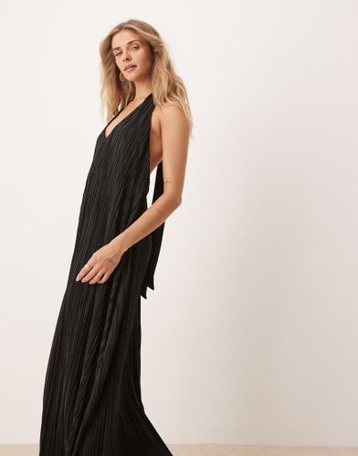 Robe longue plissée dos nu - Asos Design - Modalova