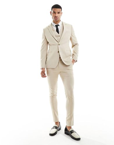 Wedding - Giacca da abito slim color pietra - ASOS DESIGN - Modalova