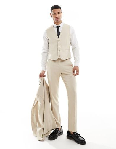 Wedding - Gilet da abito slim grigio pietra - ASOS DESIGN - Modalova