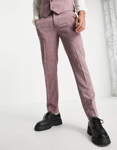 Wedding - Pantaloni slim color ruggine crosshatch - ASOS DESIGN - Modalova