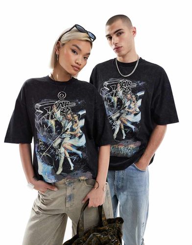 T-shirt unisex oversize slavato con stampe grafiche di Star Wars su licenza - ASOS DESIGN - Modalova