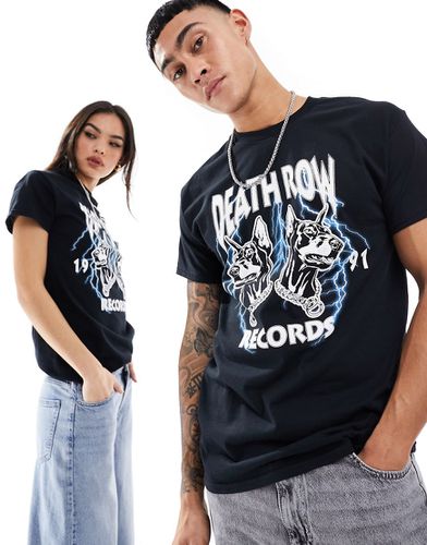 T-shirt unisex nera con grafiche "Death Row Records" su licenza - ASOS DESIGN - Modalova