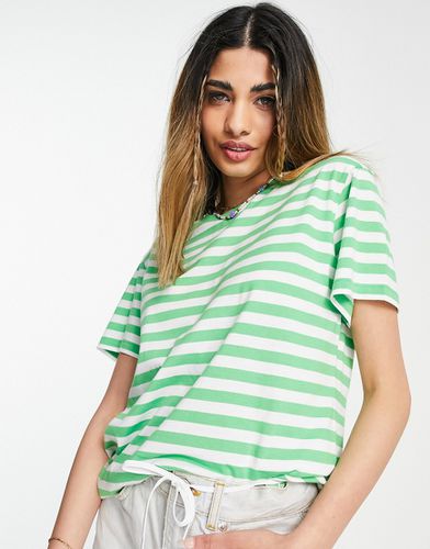 T-shirt verde e bianca a righe - ASOS DESIGN - Modalova