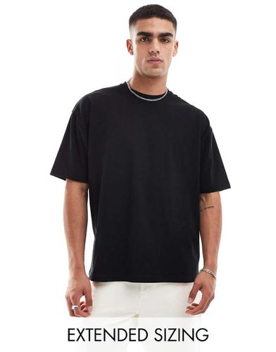 T-shirt basic oversize pesante nera da 240 gsm - ASOS DESIGN - Modalova