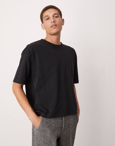 T-shirt basic squadrata oversize pesante da 240 gsm nera - ASOS DESIGN - Modalova