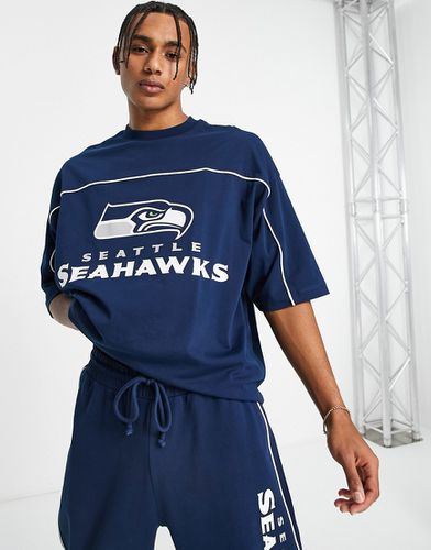 T-shirt con stampa "NFL Seattle Seahawks" in coordinato - ASOS DESIGN - Modalova