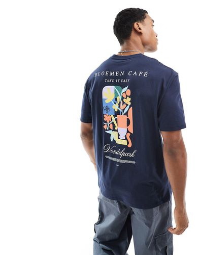 T-shirt comoda con stampa floreale artistica astratta sul retro - ASOS DESIGN - Modalova