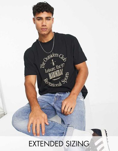 T-shirt con stampa "Outdoors Club" sul davanti, colore - ASOS DESIGN - Modalova