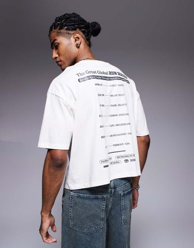 T-shirt crop top oversize avec imprimé style sport à l'avant - Asos Design - Modalova