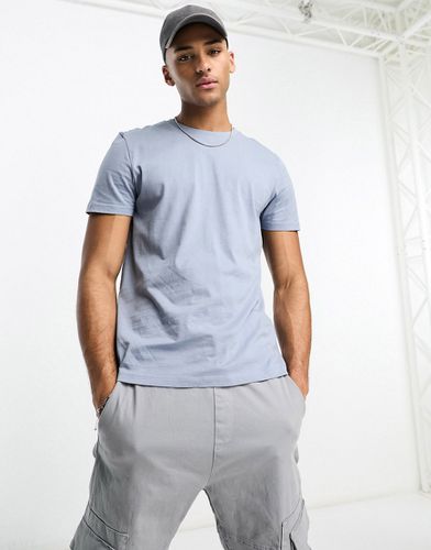 T-shirt girocollo colore blu slavato - ASOS DESIGN - Modalova