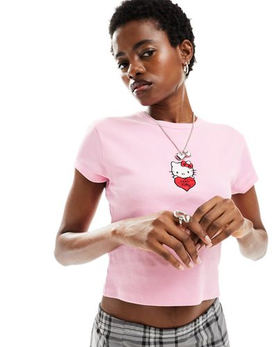 T-shirt mini con grafica Hello Kitty su licenza - ASOS DESIGN - Modalova
