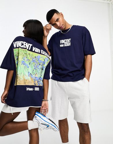 T-shirt oversize unisex con stampa di su licenza di Vincent Van Gogh - ASOS DESIGN - Modalova