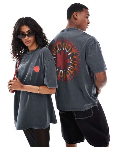 T-shirt oversize unisex slavato con stampa del gruppo "Red Hot CHilli Peppers" - ASOS DESIGN - Modalova