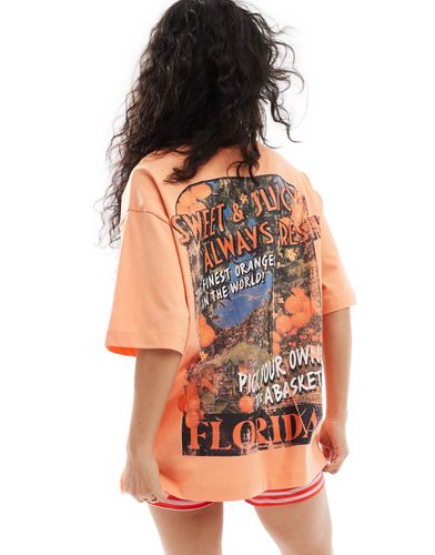 T-shirt oversize con stampa "Florida" sul retro - ASOS DESIGN - Modalova