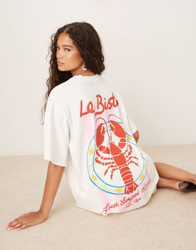 T-shirt oversize avec imprimé homard - Asos Design - Modalova
